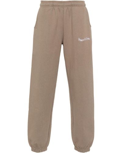 Museum of Peace & Quiet Wordmark Cotton Track Trousers - Natural