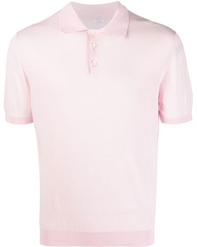 Malo Fijngebreid Poloshirt - Roze