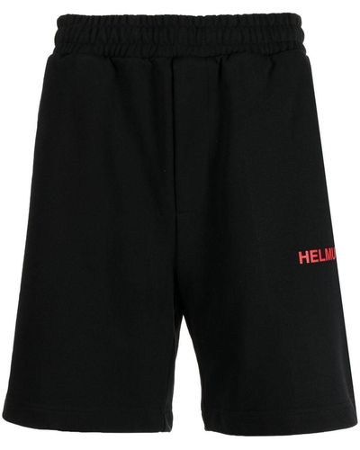 Helmut Lang Shorts mit Logo-Print - Schwarz