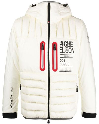 3 MONCLER GRENOBLE Monthey Hooded Quilted Jacket - White