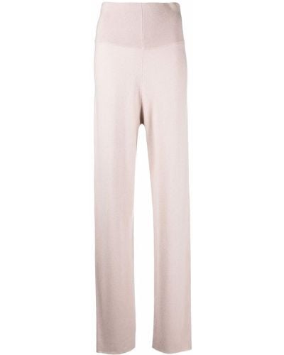 Extreme Cashmere Fine-knit Trousers - Pink