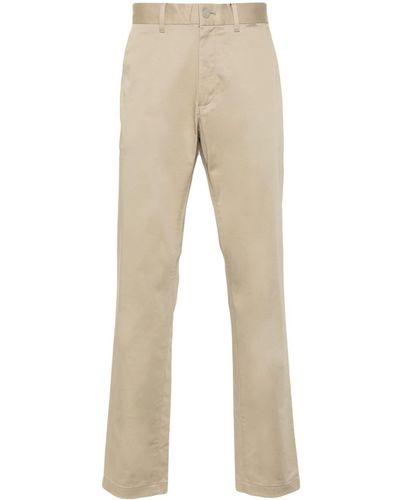 Calvin Klein Logo-appliqué Tapered Trousers - Natural