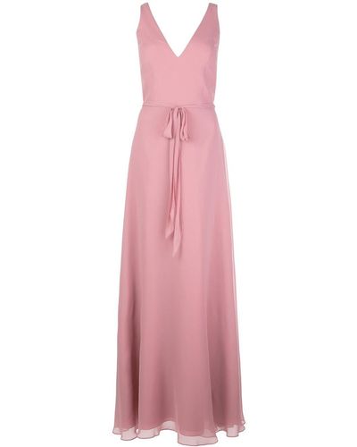 Marchesa Kleid mit Bindegürtel - Pink
