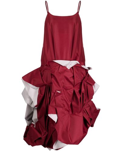 Comme des Garçons Sleeveless Asymmetric Dress - Red