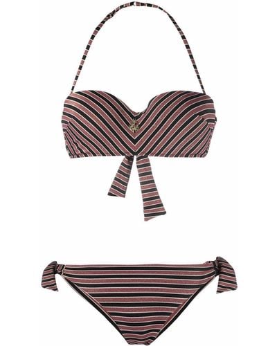 Emporio Armani Striped Bikini Set - Red