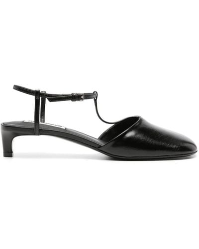 Jil Sander Leren Pumps - Zwart