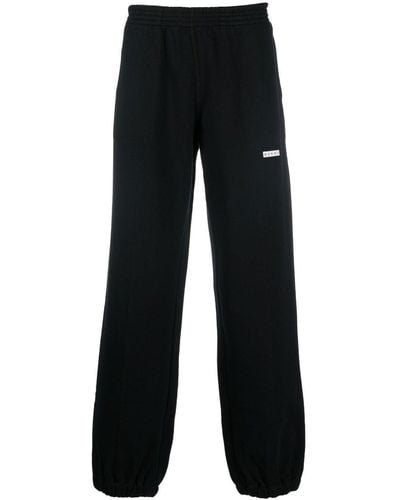 Marni Pantalon de jogging à patch logo - Noir