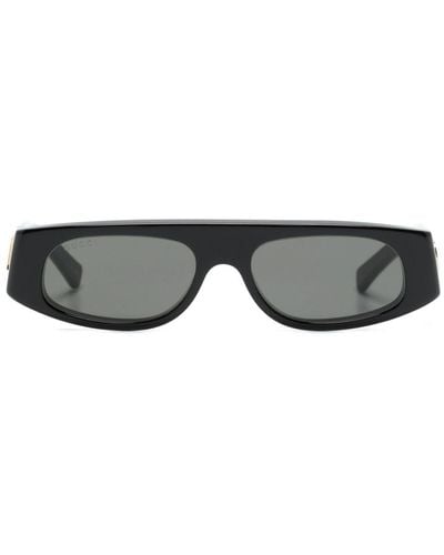 Gucci Sonnenbrille mit ovalem Gestell - Grau