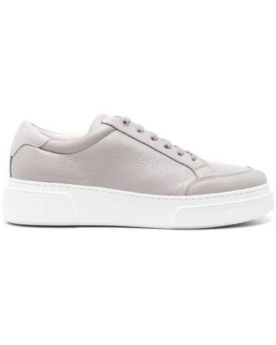 Giorgio Armani Lace-up leather sneakers - Weiß