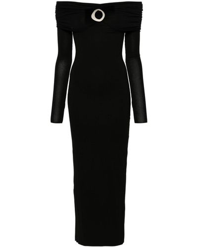 MANURI Amara Buckle 2.6 Maxi Dress - Black