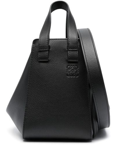 Loewe Hammock Leather Shoulder Bag - Black