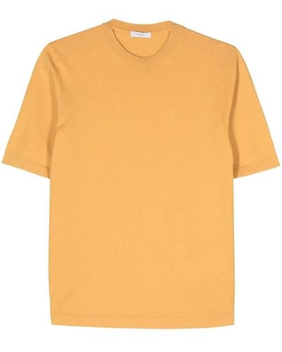 Boglioli Kurzärmeliger Pullover aus Feinstrick - Orange
