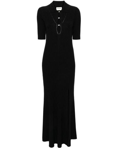 Zadig & Voltaire Lysa Ribbed-knit Maxi Dress - Black