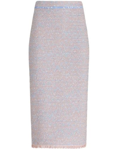 Etro Bouclé Midi Pencil Skirt - Grey