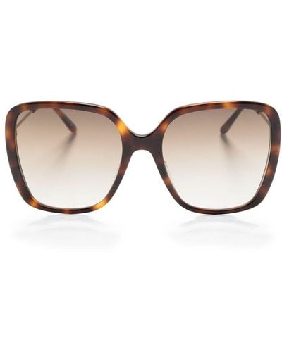Chloé Tortoiseshell-effect Square-frame Sunglasses - Natural