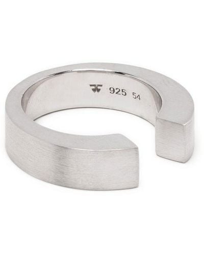 Tom Wood Split Recycled-silver Ring - White