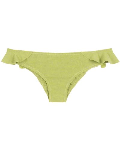 Clube Bossa Ruffle-trimmed Bikini Bottoms - Green