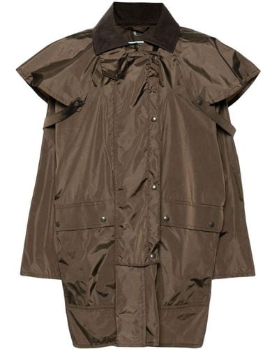 Prada Corduroy-collar storm jacket - Braun