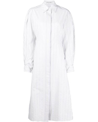 Victoria Beckham Vertical-stripe Shirt Dress - White