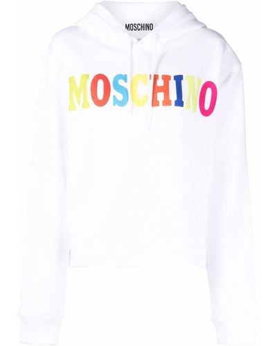 Moschino Hoodie mit Logo-Print - Weiß