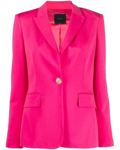 Pinko Blazer à simple boutonnage - Rose