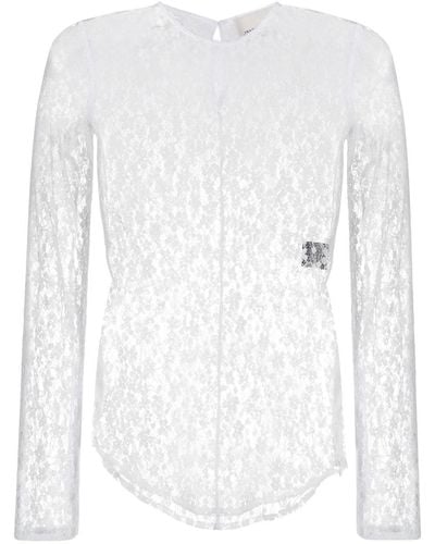 Isabel Marant Lace-detail Long-sleeved Top - White