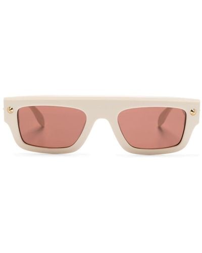 Alexander McQueen Gafas de sol con montura rectangular - Rosa