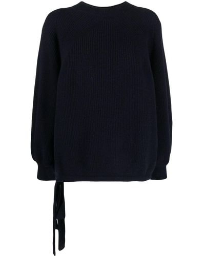 MSGM Puffball Ribbed-knit Sweater - Blue