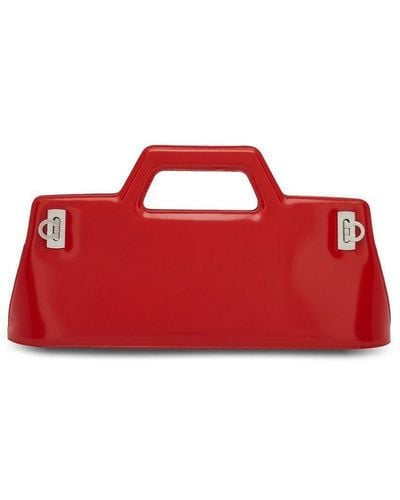 Ferragamo Wanda Small Leather Handbag - Red