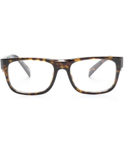 Prada Eckige Brille in Schildpattoptik - Braun