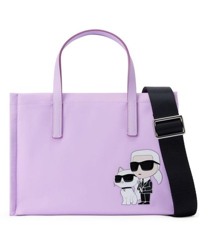 Karl Lagerfeld Small K/ikonik Tote Bag - Purple