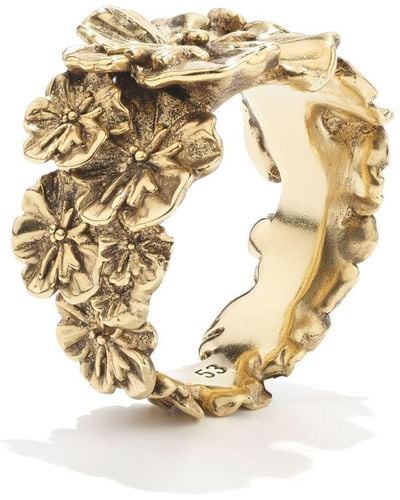 Goossens Talisman Poppy Flower Ring - Metallic