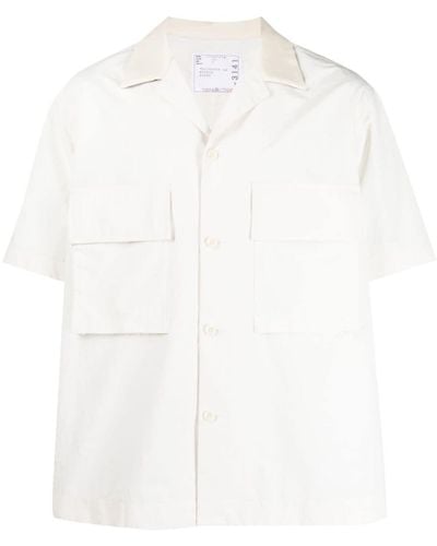 Sacai Short-sleeve Cotton Shirt - White