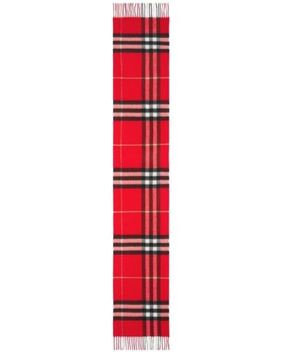 Burberry The Classic Check Cashmere Scarf - Red