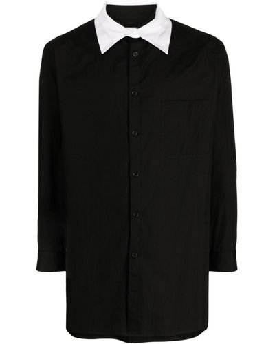 Yohji Yamamoto Detachable Contrasting-collar Shirt - Black