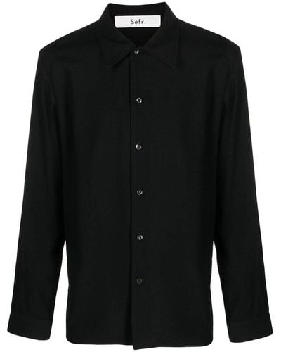 Séfr Rampoua Crepe Shirt - Black