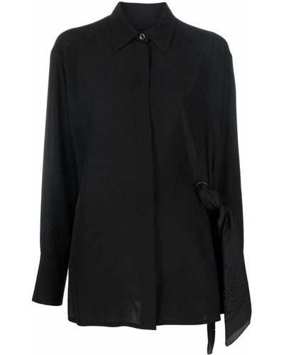 Givenchy Scarf-detail Silk Skirt - Black