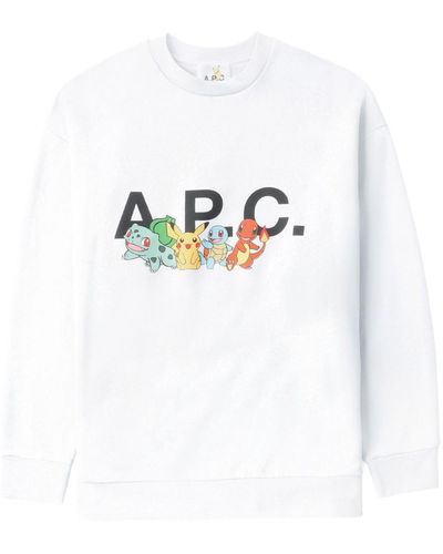 A.P.C. Pokémon プリント スウェットシャツ - ホワイト