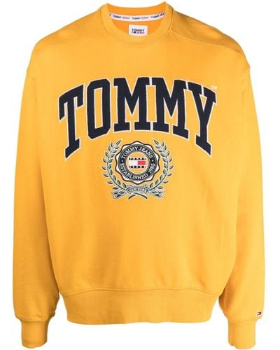 Tommy Hilfiger Hoodie Met Logopatch - Oranje