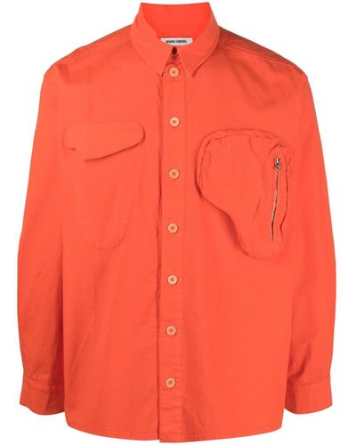 Henrik Vibskov Utility-Hemd aus Bio-Baumwolle - Orange