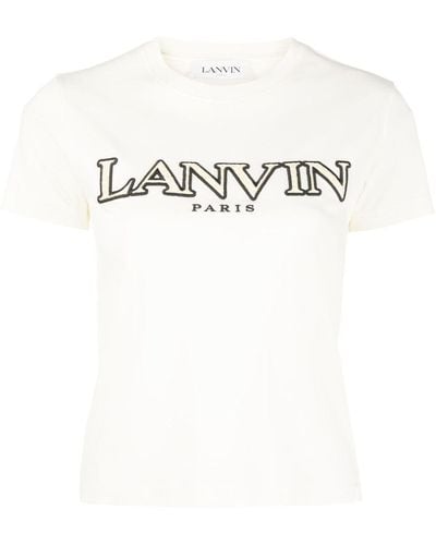 Lanvin T-shirt à patch logo - Blanc