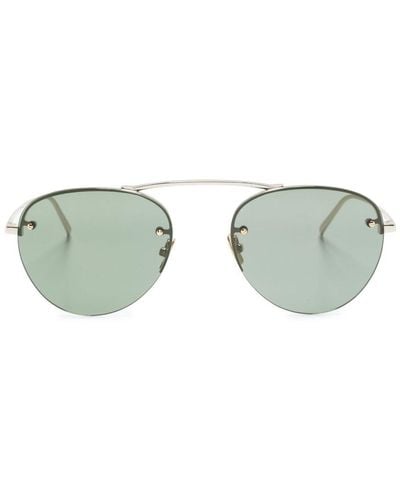 Saint Laurent Sl 575 Round-frame Sunglasses - Green