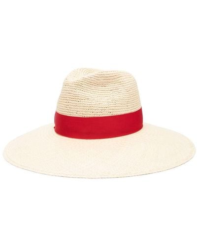 Borsalino Sonnenhut mit Schleife - Rot