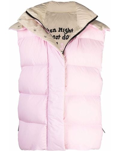 MSGM Hooded Down-filled Gilet - Pink