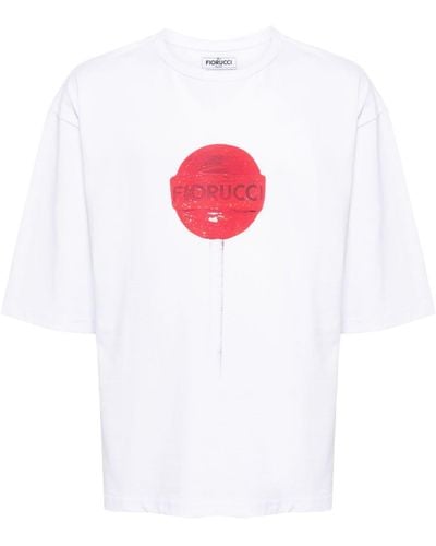 Fiorucci Lollipop-logo Cotton T-shirt - White