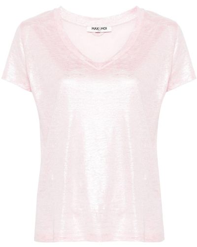 Max & Moi T-shirt Met Glitterdetail - Roze