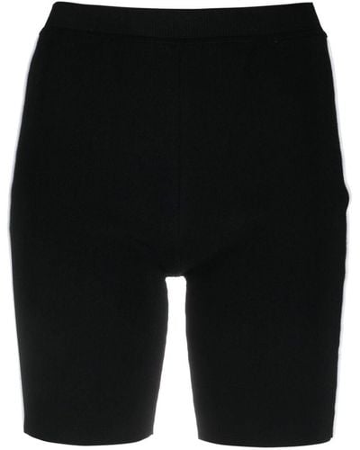 Loewe Culottes de ciclismo con anagrama bordado - Negro