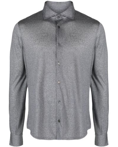 Fedeli Jersey Wool Shirt - Grey