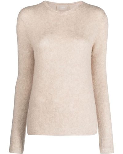 Drumohr Mélange Long-sleeved Knitted Jumper - Natural
