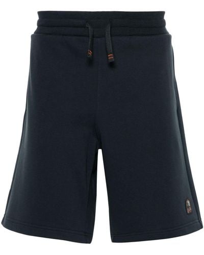 Parajumpers Logo-appliqué Jersey Shorts - Blue